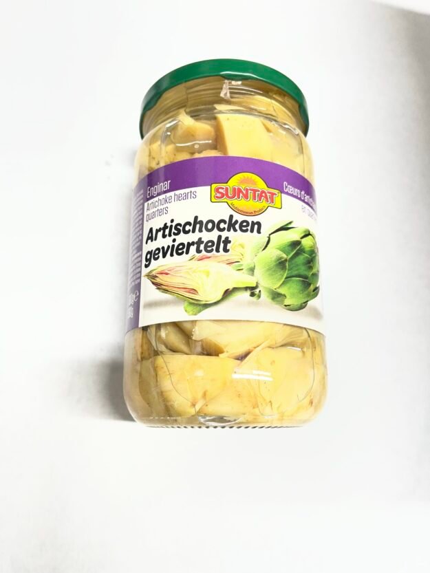 Suntat ingelegde artisjokharten